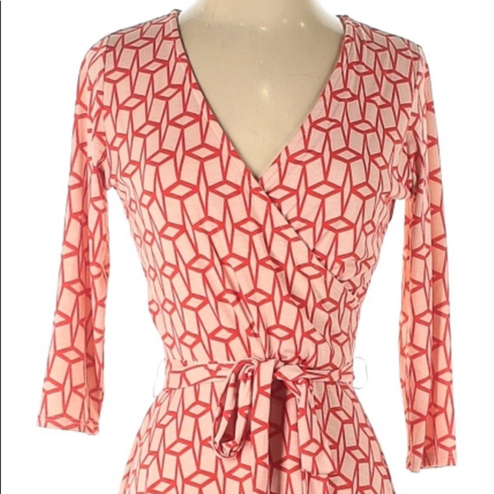 Hawthorn Knee Length Casual Dress Pink and Red